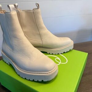 Sam Edelman Cream Ankle Boots - worn once